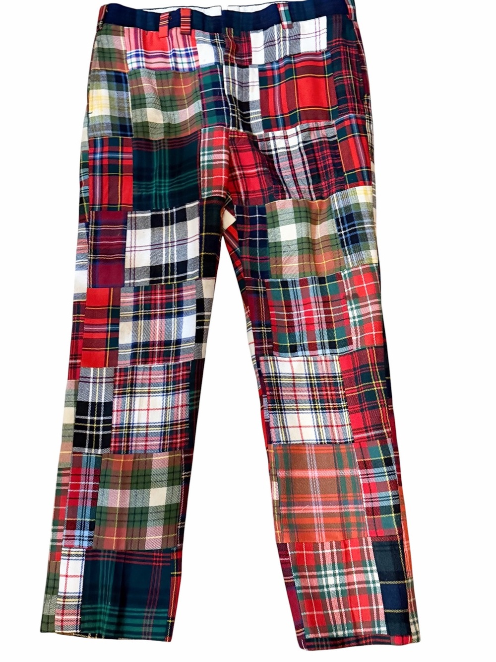 Vintage Mark Fore & Strike Wool Patchwork Tartan Plaid Pants Mens 40 Waist